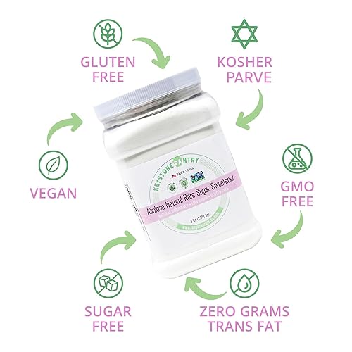 Miniatura 5 de Keystone Pantry - Edulcorante de alulosa, sustitutos de azúcar bajos en calorías y bajos en carbohidratos, sustituto natural del azúcar de alulosa,