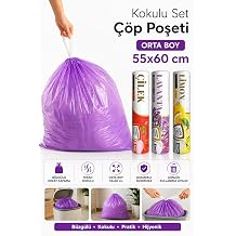 Orta Boy 55X60 Kar k Kokulu B zg l   p Po eti 30 Adet3 PAKET  p Torbas  40 Litre  ilek-Lavanta-Limon