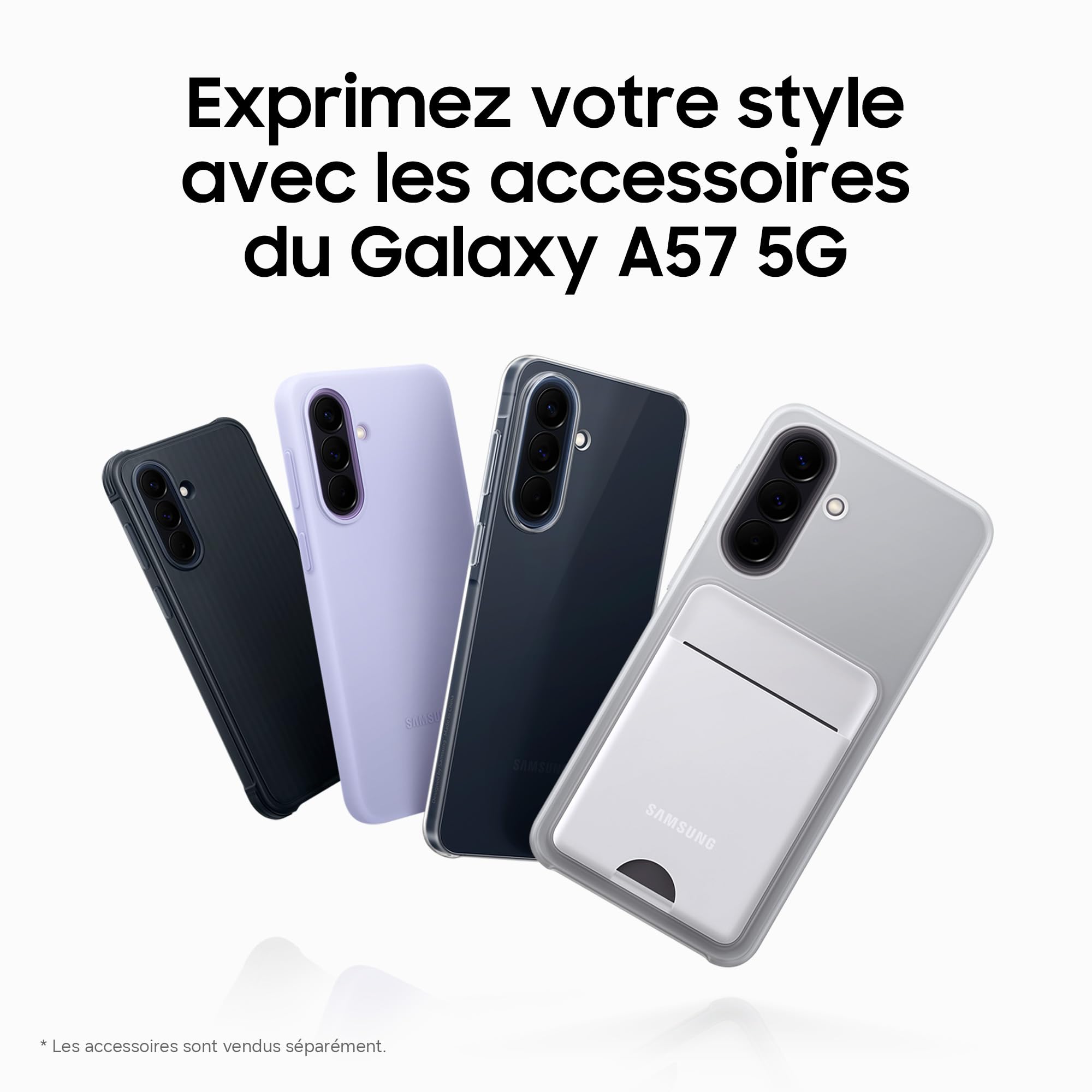 Samsung Galaxy A57 5G, Smartphone Android 5G avec l'IA Accessible à Tous, 128 Go, RAM 8 Go, Chargeur Secteur Rapide 25W Inclus, Smartphone déverrouillé, Lavande, Version FR