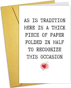 Nchigedy Funny Birthday Card for Him Her, Humorous Birthday Card for Men Women, Sarcastic Bday Cards for Friend Family, As Is Tradition