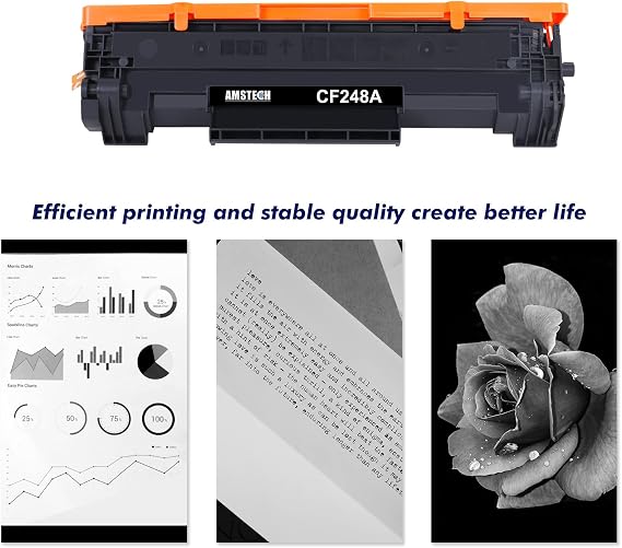 48A CF248A Toner Cartridge 2-Pack Compatible Replacement for HP 48A CF248A Toner Cartridge for HP Laserjet Pro M15w M29w M30w M31w MFP M28w M28a M29a M15a M16a M16w Printer Toner Black