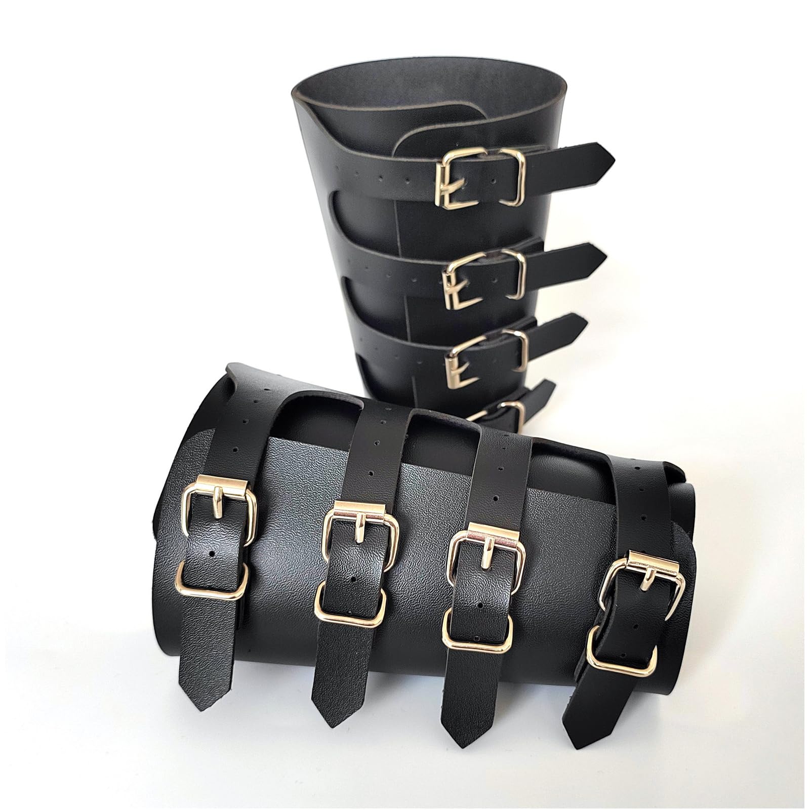 Protezioni Bracciali in Pelle, Polsino Medievale con Fibbia, Parabraccia Vintage per Tiro con l’Arco e Sport