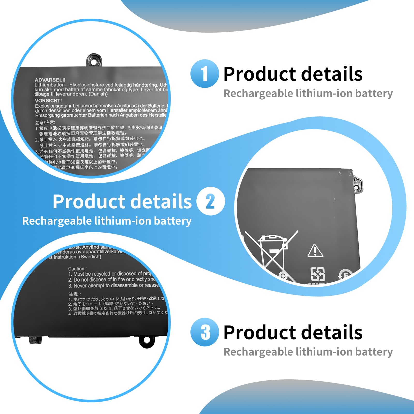 C31N2105 Laptop Battery Compatible with Asus VivoBook S 14 OLED K3402ZA  M3402QA M3402R M3402RA TN3402QA S 15 K3502ZA M3502QA M3502RA 14X M1403QA  UX3404VA UX3404VC 15X M1503QA Series (11.61V 70Wh): Amazon.co.uk: Computers  &