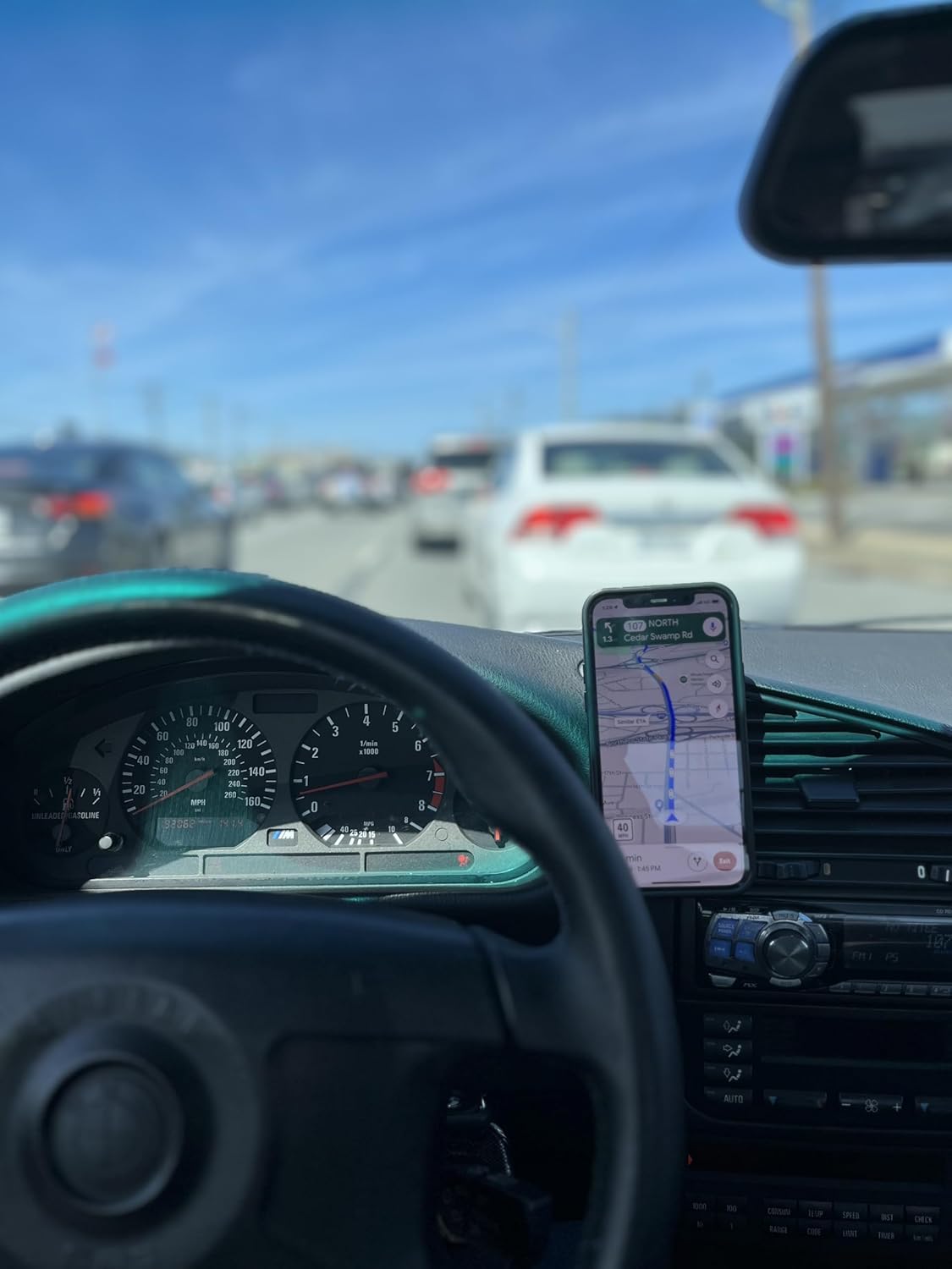 Phone Mount for 1992-1999 BMW E36 3 Series, Compatible with Magsafe Phone or Case, 3D Printed Magnetic Phone Mount, Perfect Viewing Position, Magsafe Compatible Phone Bracket, Made in USA