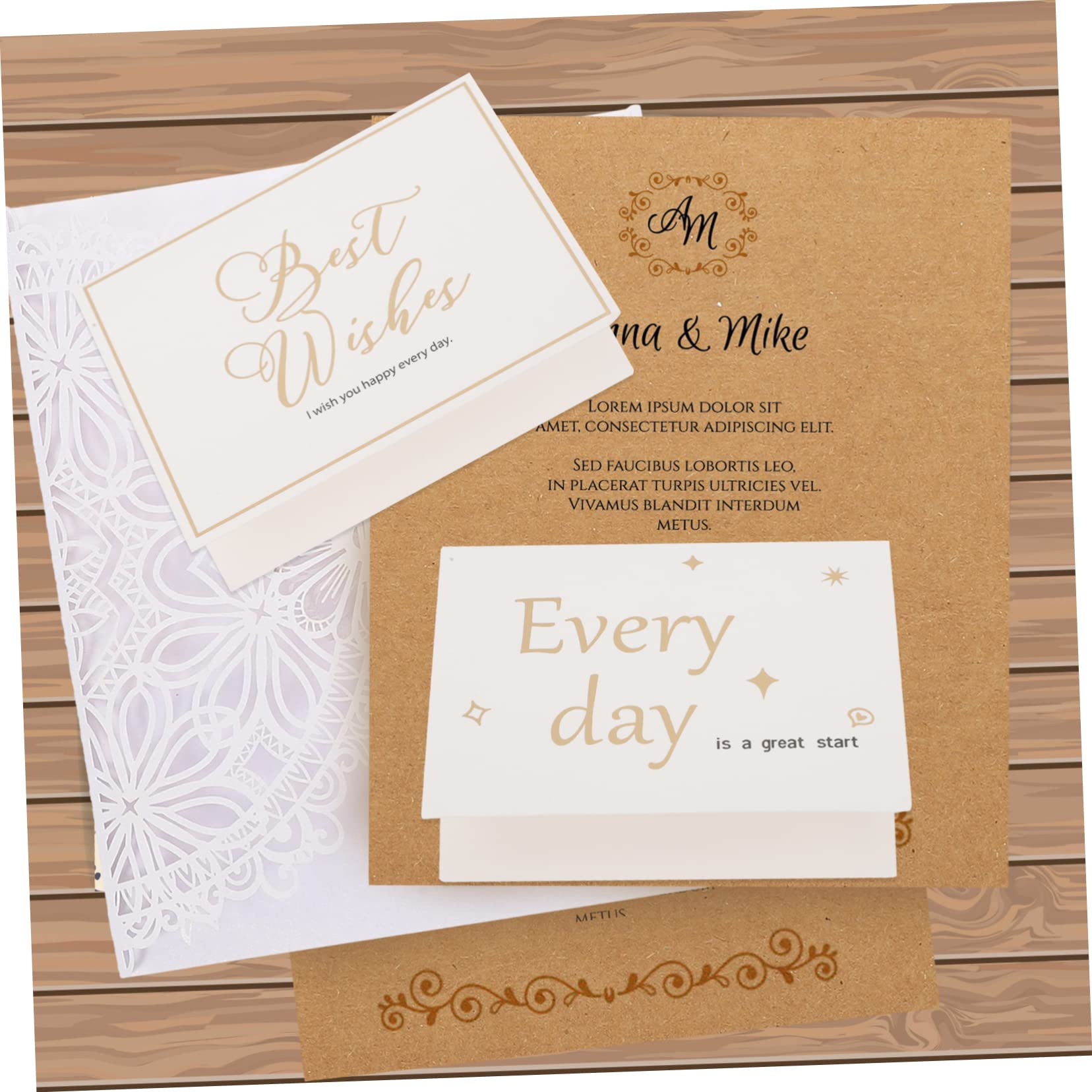 200pièces Cartes De Vœux Festives Cartes De Bénédiction Pour Anniversaires Thanksgiving Et Autres Célébrations Avec Fleurs