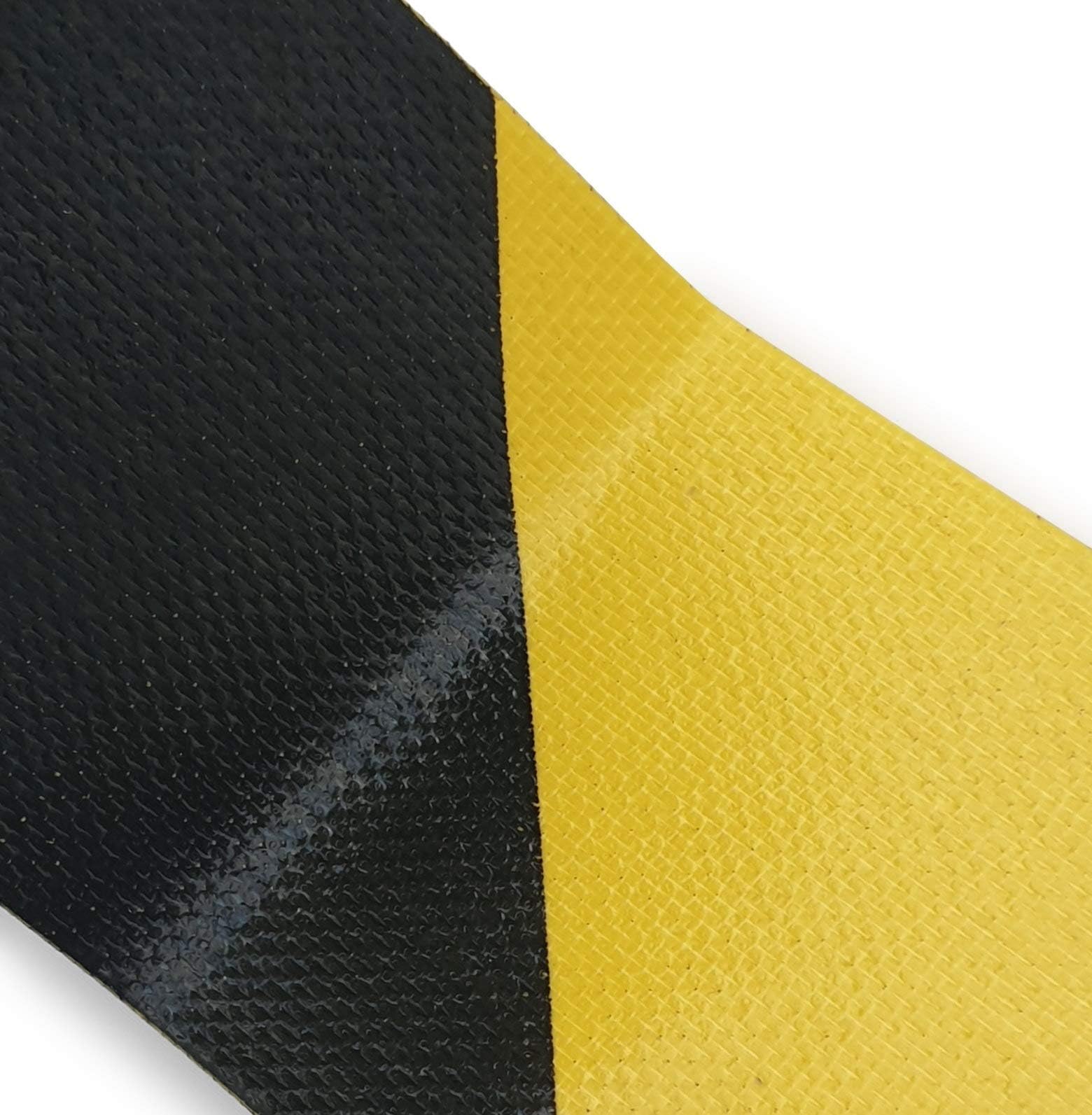 MASHPAPER Gewebeklebeband schwarz-gelb Warnband 50mx50mm einseitig klebend 3 Rollen