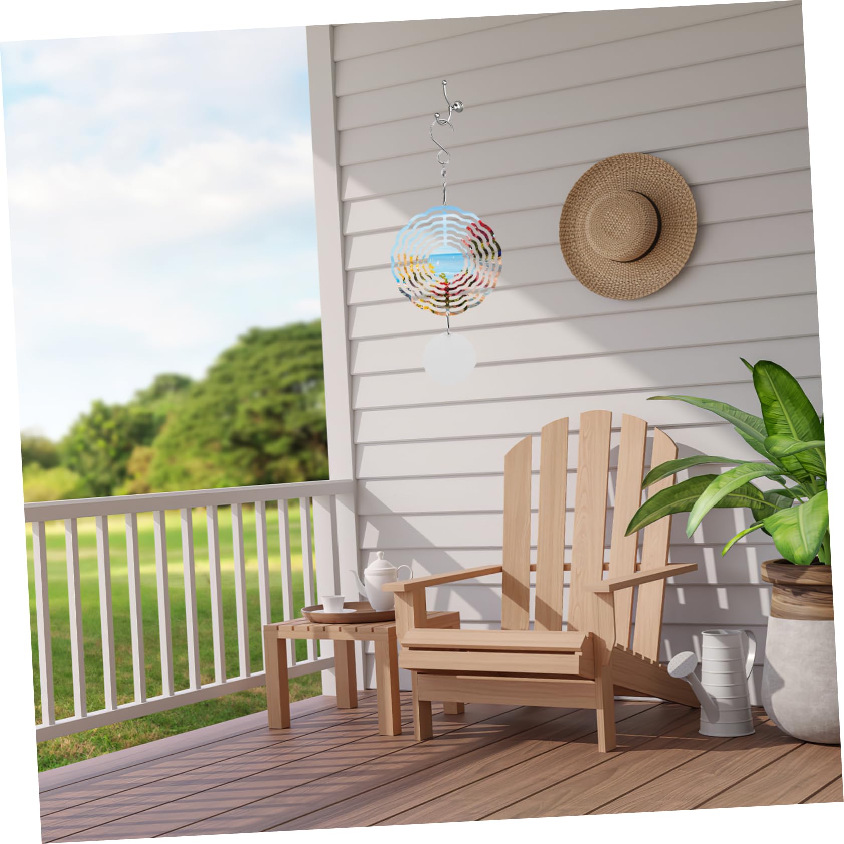 Toyvian 5 Stück Aluminium Rotierender Windspiel Windspiel Aus Aluminium Deko Windspinner Sublimationsspinner Outdoor-Windspiel Windspiele Im Freien Windspiel-Dekoration Weiß