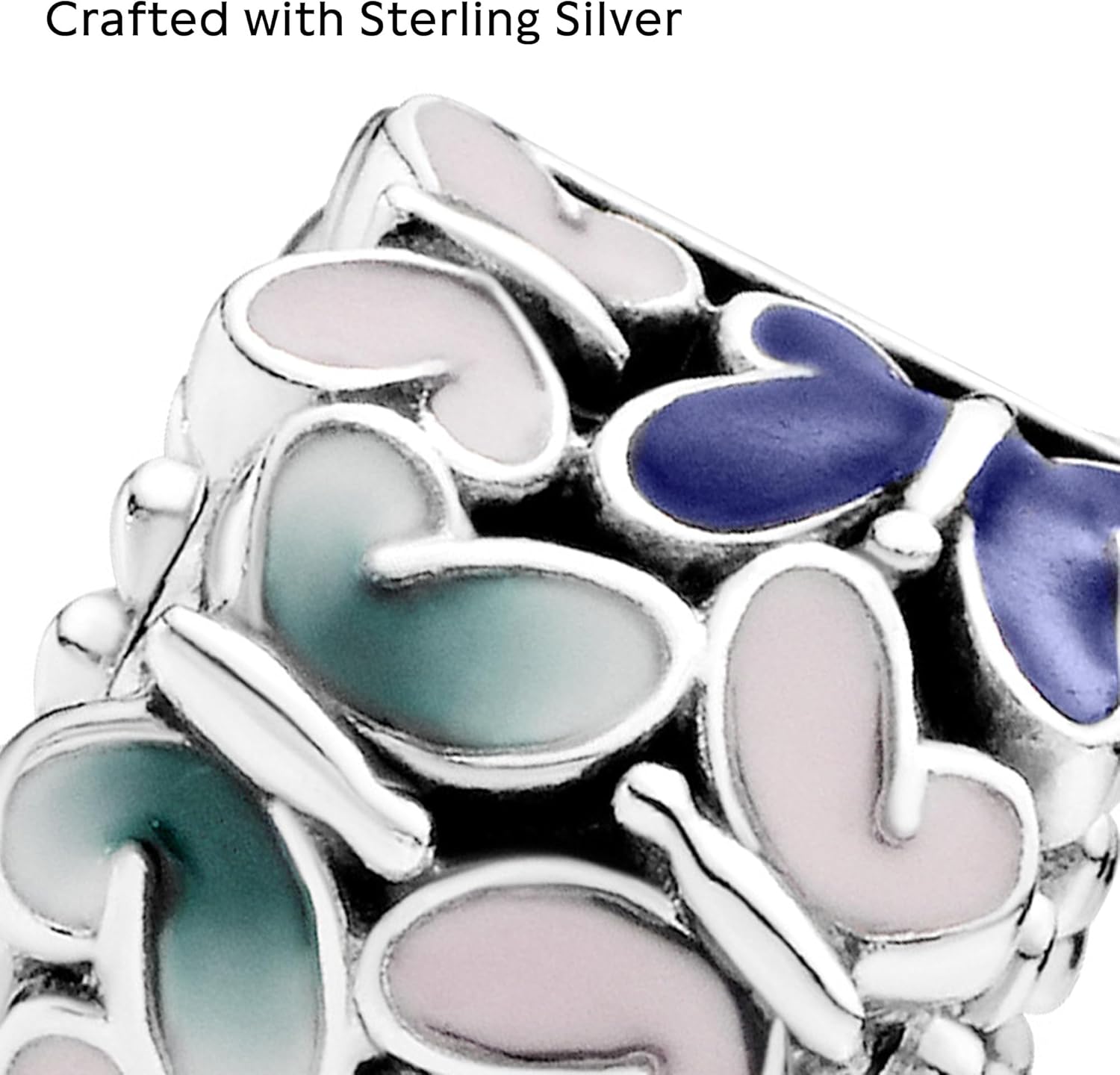 PANDORA Butterflies Clip Charm - Compatible with PANDORA Moments - Jewelry for Women - Gift for Her - Made with Sterling Silver & Enamel - With Gift Box - Image 4