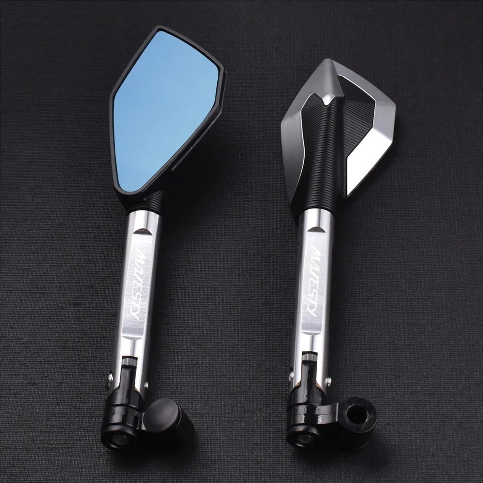 Retrovisores Antideslumbrantes Ojo Halcón Azulado Manillar Motocicleta,Accesorios Para YAMAHA Majesty 125 250 400 Yp400(Black)