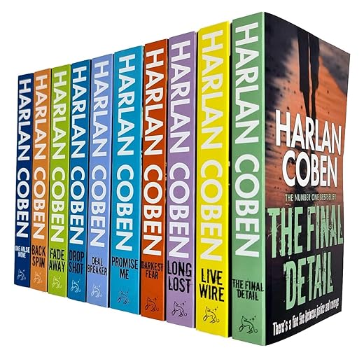 Harlan Coben Myron Bolitar Series Collection 1-10 Books Set (Deal Breaker, Drop Shot, Fade Away, Back Spin, One False Move, The Final Detail, Darkest Fear, Promise Me, Long Lost, Live Wire)