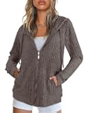 Cucuchy Style Womens Zip Up Hoodies Long Sleeve Hoodie Jackets Lightweight Tunic Sweatshirt Open Front Cardigan