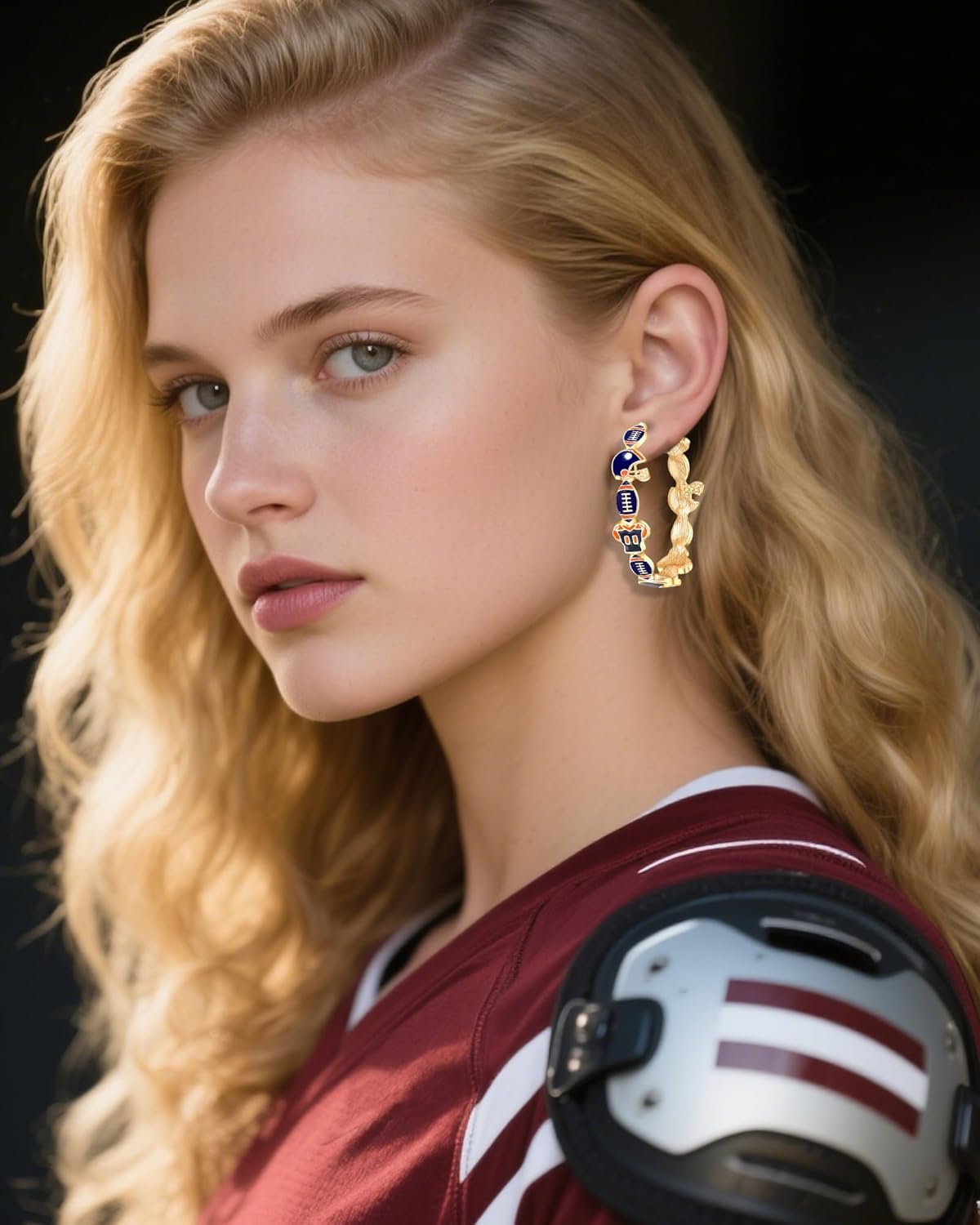 Football Earrings for Women Lightweight Football Dangle Earrings Sports Foot-ball Lover Jewelry Accessories for Sports Fans - Image 2