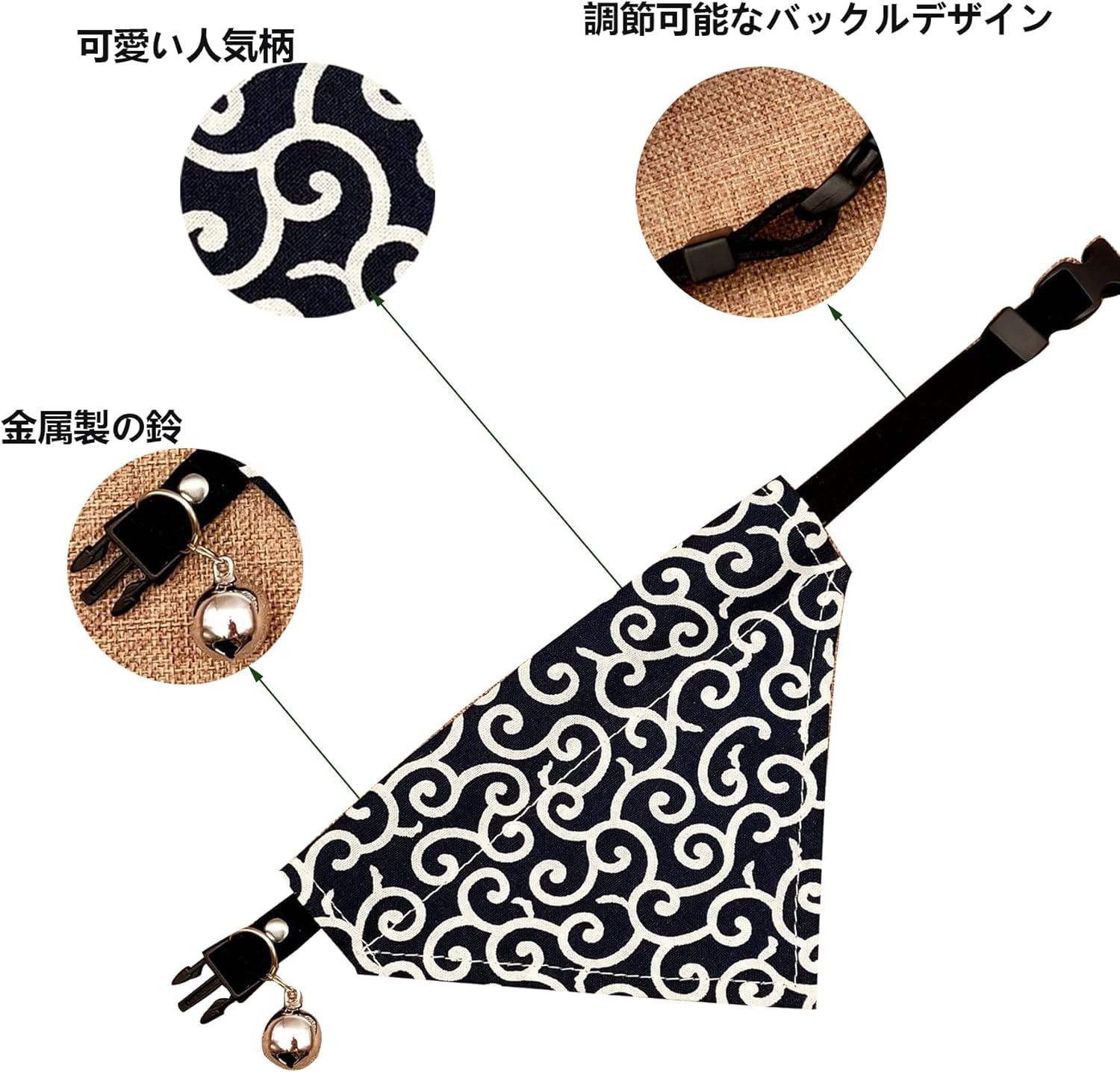 LIVIA 犬バンダナ 唐草バンダナ 犬用 猫用 三角スカーフ ペットスカーフ おしゃれ かわいい ペット用品 三角 花柄 軽い 柔