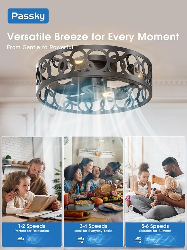 Ventilador de Techo 20 Pulgadas Con Luz y Control Remoto miniatura 2