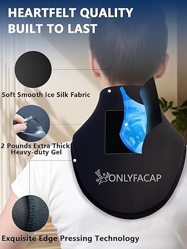 Miniatura 3 de Gel flexible de envoltura de hielo para el cuello, proporciona 20 minutos de terapia continua de compresión de calor y frío, bolsas de hielo para