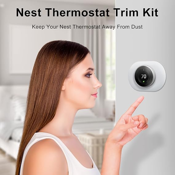 Compatible with Google Learning Thermostat 1st/2nd/3rd Wall Plate Cover, Nest Thermostat Trim Kit, Not Compatible with 2020 Models