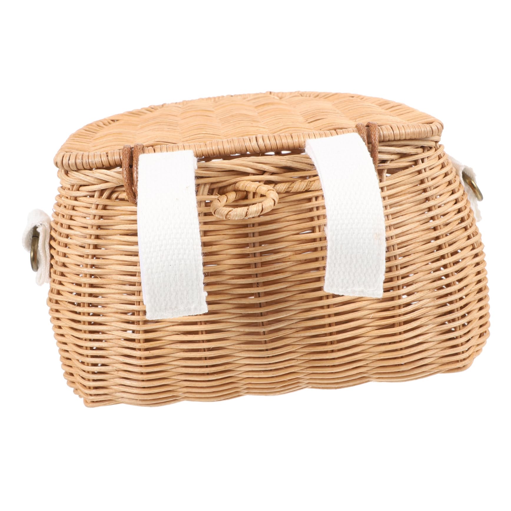 Toddmomy Cesta Delantera de Bicicleta para Niños, Ratán Amarillo