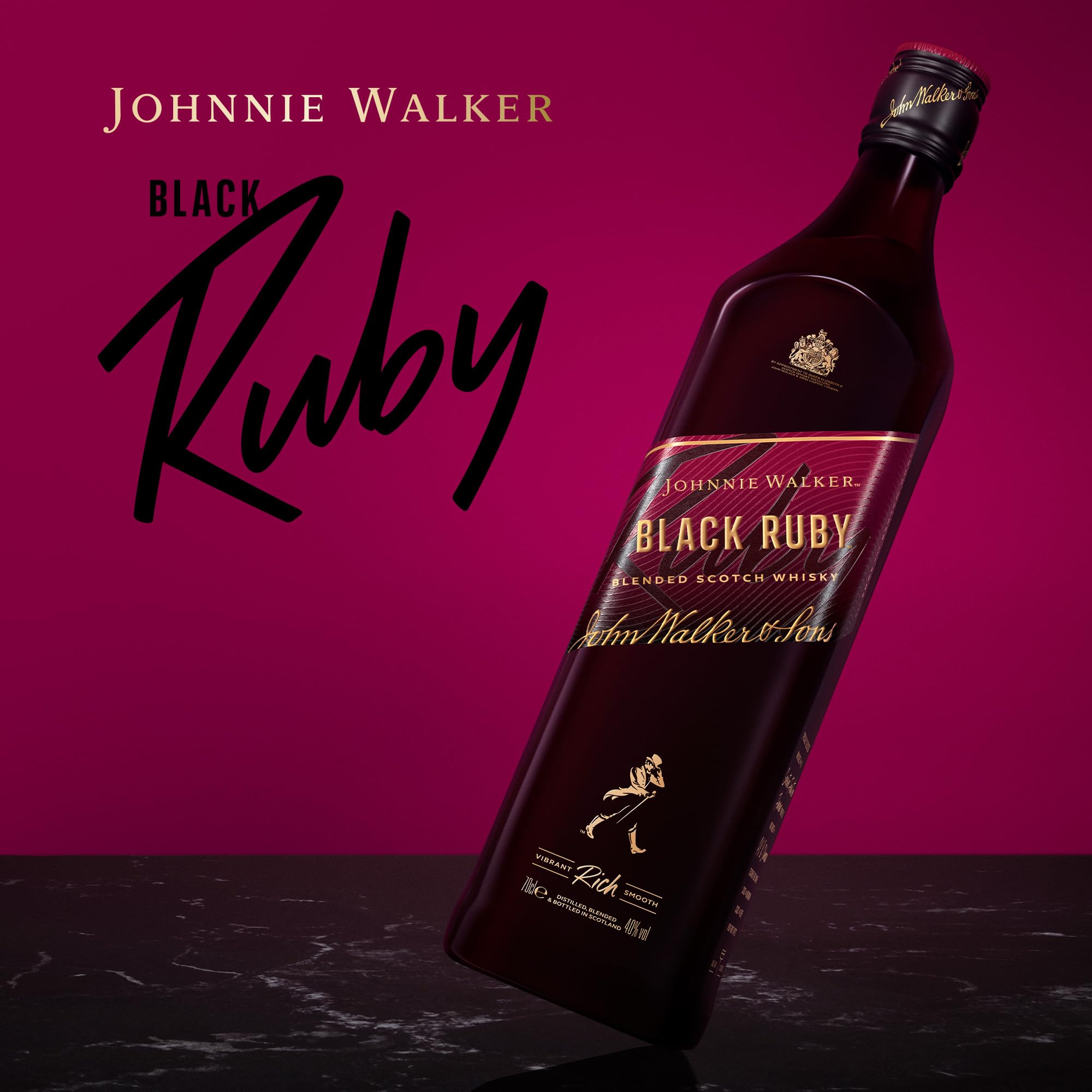 Johnnie Walker Black Ruby, Blended Scotch Whisky, 40% Vol, 700 ml