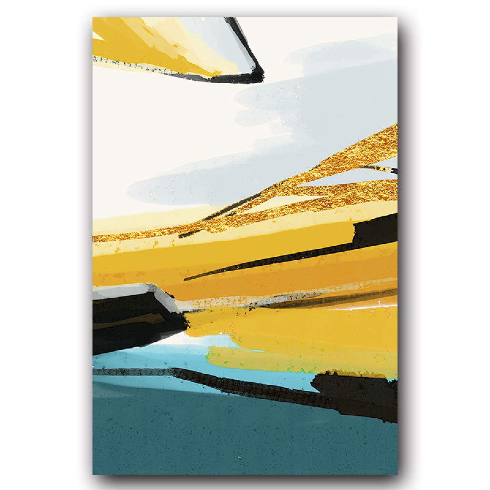 Ausril 3 Stampe Artistiche Da Parete Con Cornice Astratta Neutra