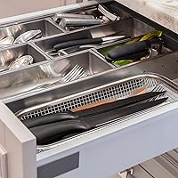 Vista 7 de DOITOOL Estante de secado de utensilios de acero inoxidable, multiusos, para encimera de cocina, cesta de cubiertos apta para lavavajillas