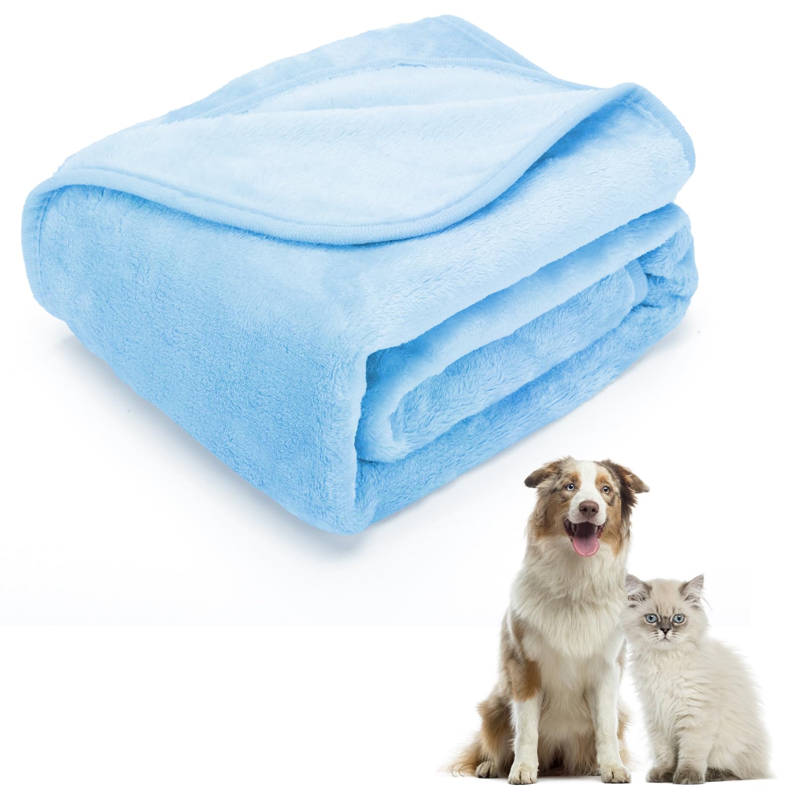 Nobleza Manta Suave de Felpa para Perros Gatos y Otras Mascotas Lavable Color Azul 100 * 120cm
