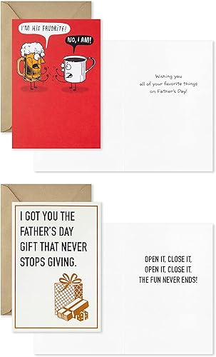 Miniatura 5 de Hallmark Tarjetas divertidas para el día del padre, 16 tarjetas surtidas con sobres (chistes de papá cursi) tarjetas de humor para papá, padrastro,