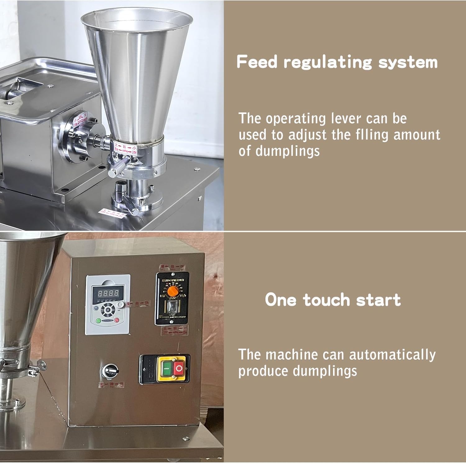 Máquina Comercial para Hacer Empanadas | 48 Formas Ajustables, 6800 Piezas/Hora, Frecuencia Variable | Acero Inoxidable De Grado Alimenticio para Gyoza Y Ravioles
