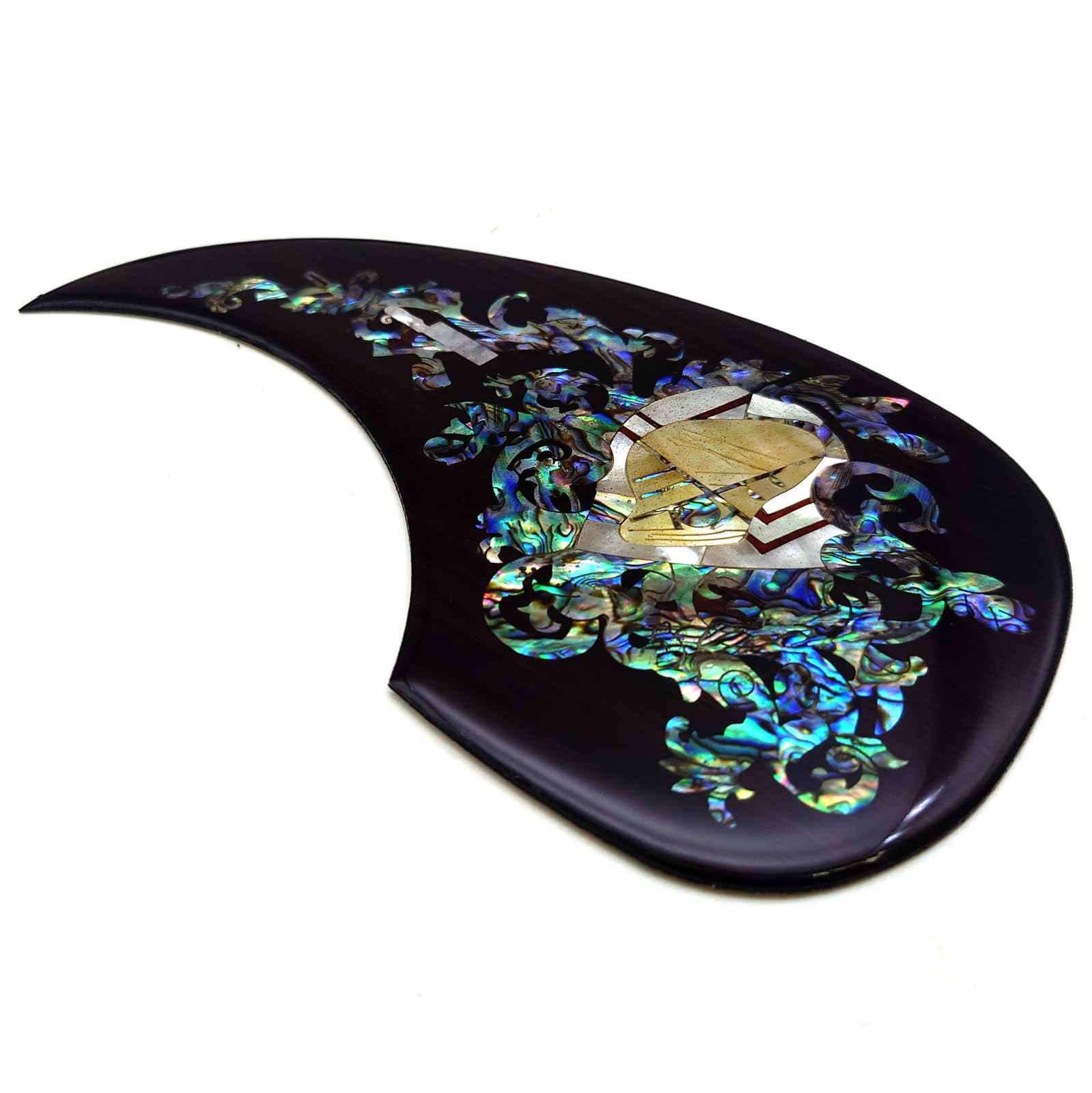 Guitar Pick Guard, Battipenna in abalone in palissandro autoadesivo for Chitarre acustiche folk D-45 Taylor(29)