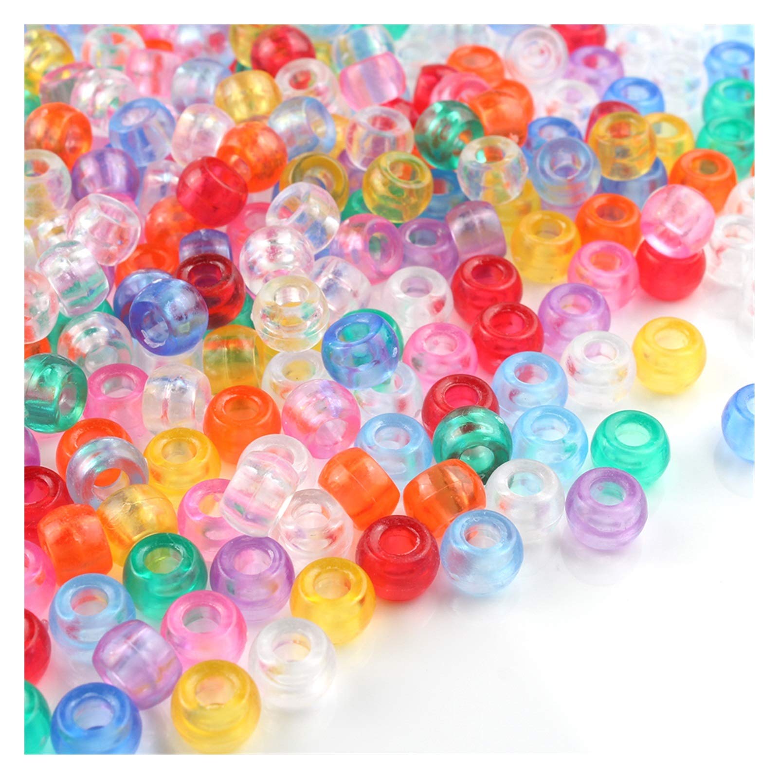 Perline Pony Bianche Grandi Per Perline Per Capelli, Perline Dread, Perline Dread, Perline Intrecciate, Perline Bianche Con Foro Grande, Perline Per Lavoretti Per Bambini, Perline Sfuse - Italia