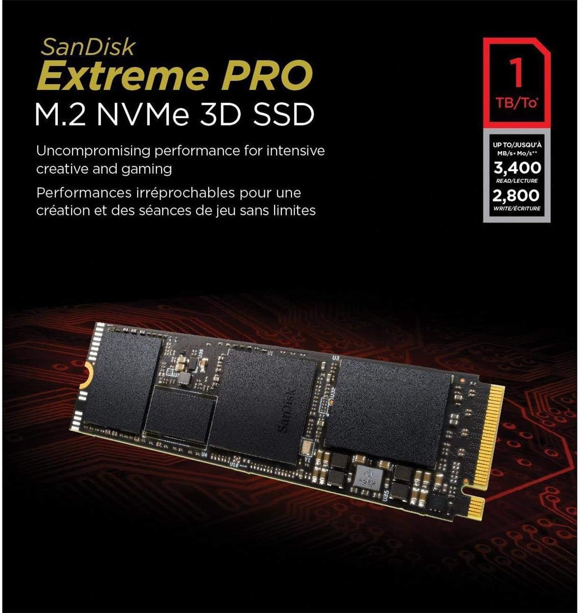 SanDisk Extreme PRO M.2 NVMe 3D SSD - 1TB