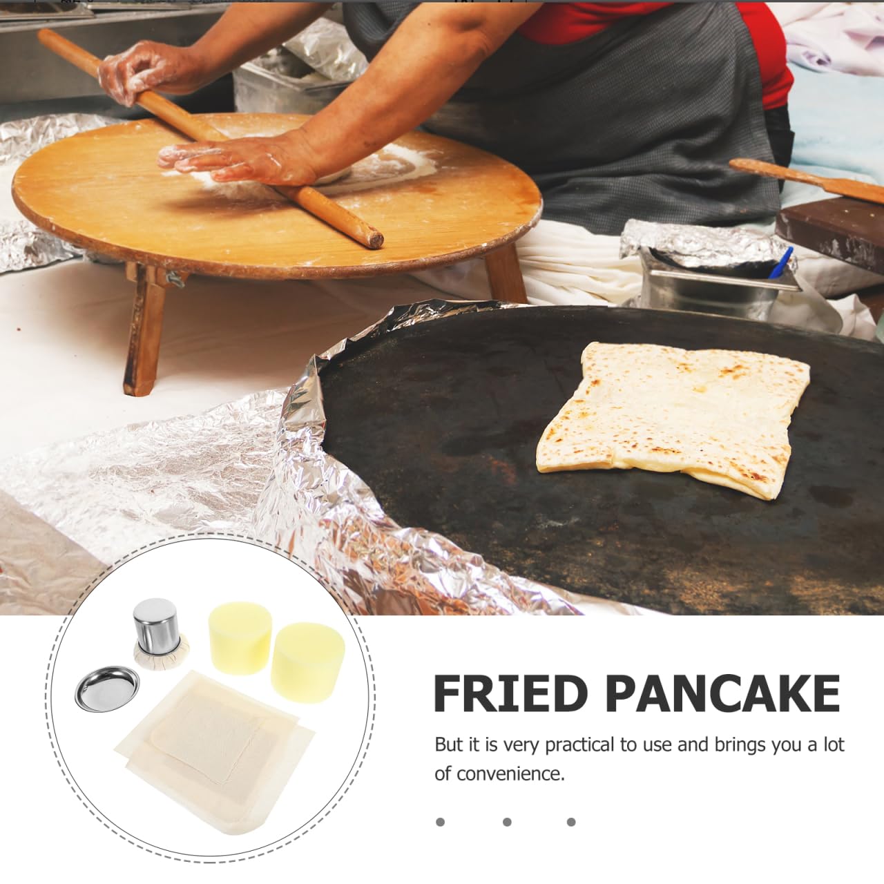 PRETYZOOM Brosse À Huile Pour Crêpes Avec Plateau Pratique Outil De Cuisine Multifonctionnel Pour Badigeonner Et Répartir L’Huile Uniformément