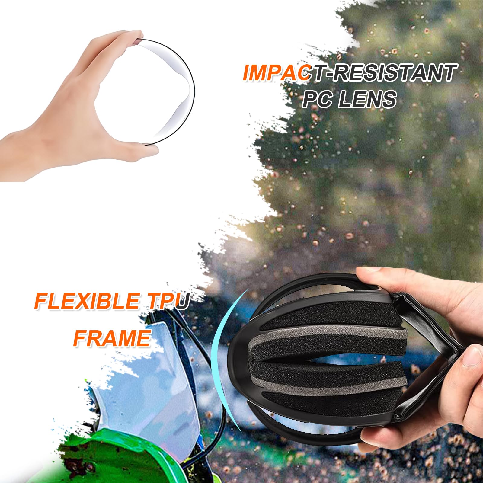 Lunette Moto Cross,Lunettes Moto Anti-UV,Coupe-Vent,Anti-Poussière,Anti-Buée,Masque Moto pour Moto,Course,Tout-Terrain,ATV,UTV,BMX