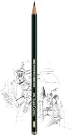 Faber-Castell Crayons, Castell 9000 Art. graphite les crayons, HB No.2 Crayon pour dessin, écriture, croquis, ombrage, artiste, fournitures scolaires crayons - 12 boîte (HB)