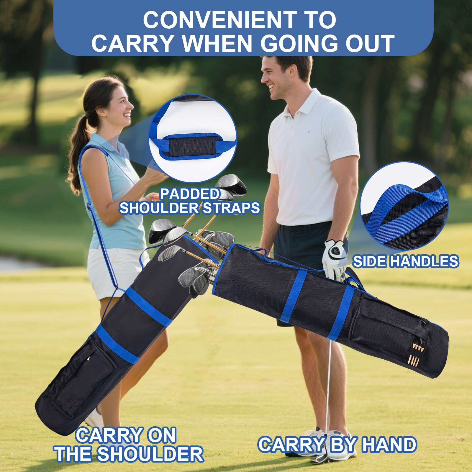 Golf Bags for Men,Portable Golf Stand Bag for Men, Lightweight Golf Bags with Several Clubs for Par 3 & Short Game,Great Golf Gift