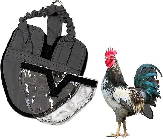 Hen Holster Wrap-Around Bird Diaper & Harness for Hens, Roosters, Ducks, Geese - with Removable Vinyl Liner, Adjustable Fit for Outdoor Adventures & Indoor Use - Easy to wear - XL, Gray
