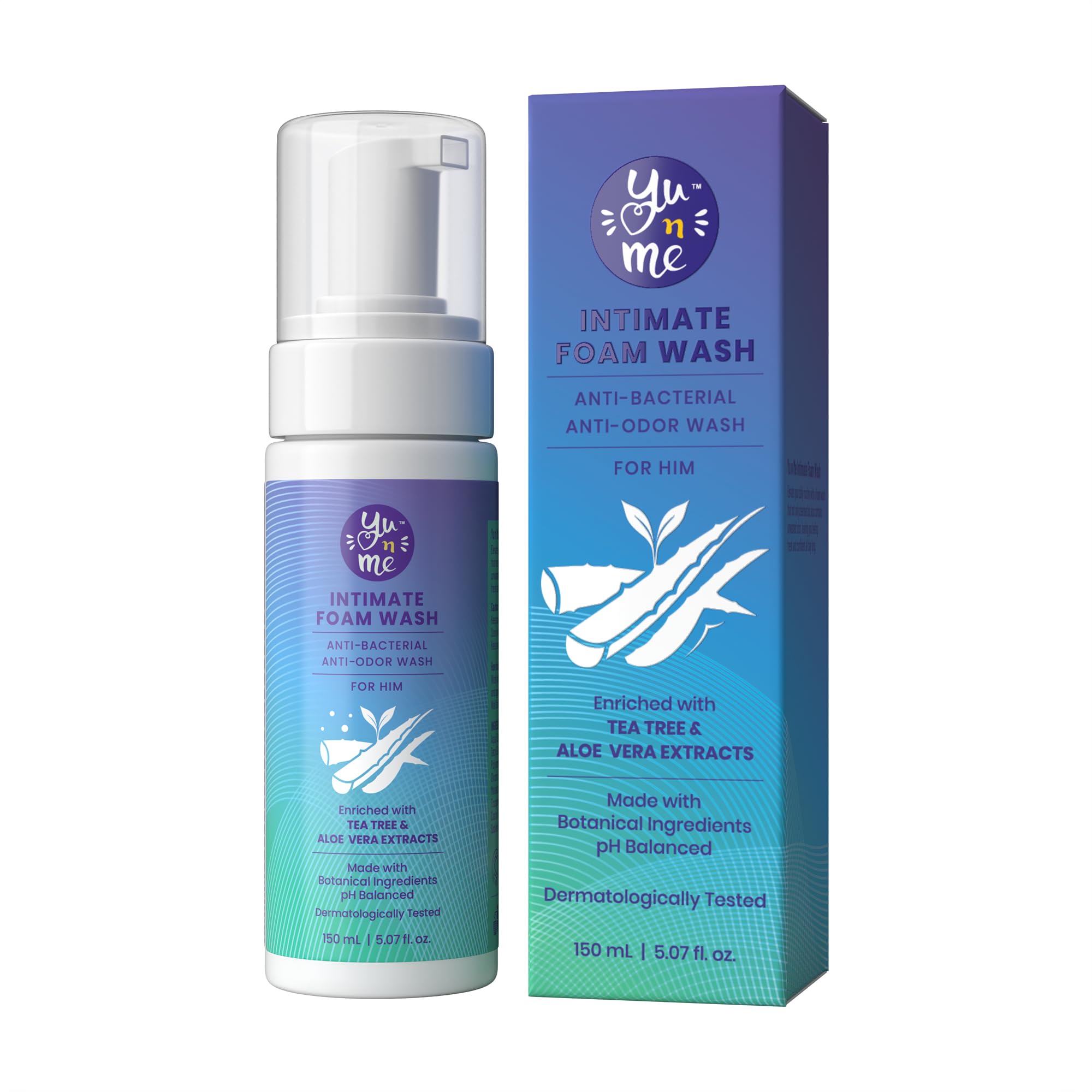Yu n Me Anti-Bacterial & Anti-Odor Intimate Foam Wash for Men | 150ml | With Tea Tree & Aloe Extracts | pH Balanced | Inhibits Bacterial Growth & Odor | Dermatologically Tested | Paraben&Sulphate Free (B0CV7F65XY) Amazon Price History, Amazon Price Tracker