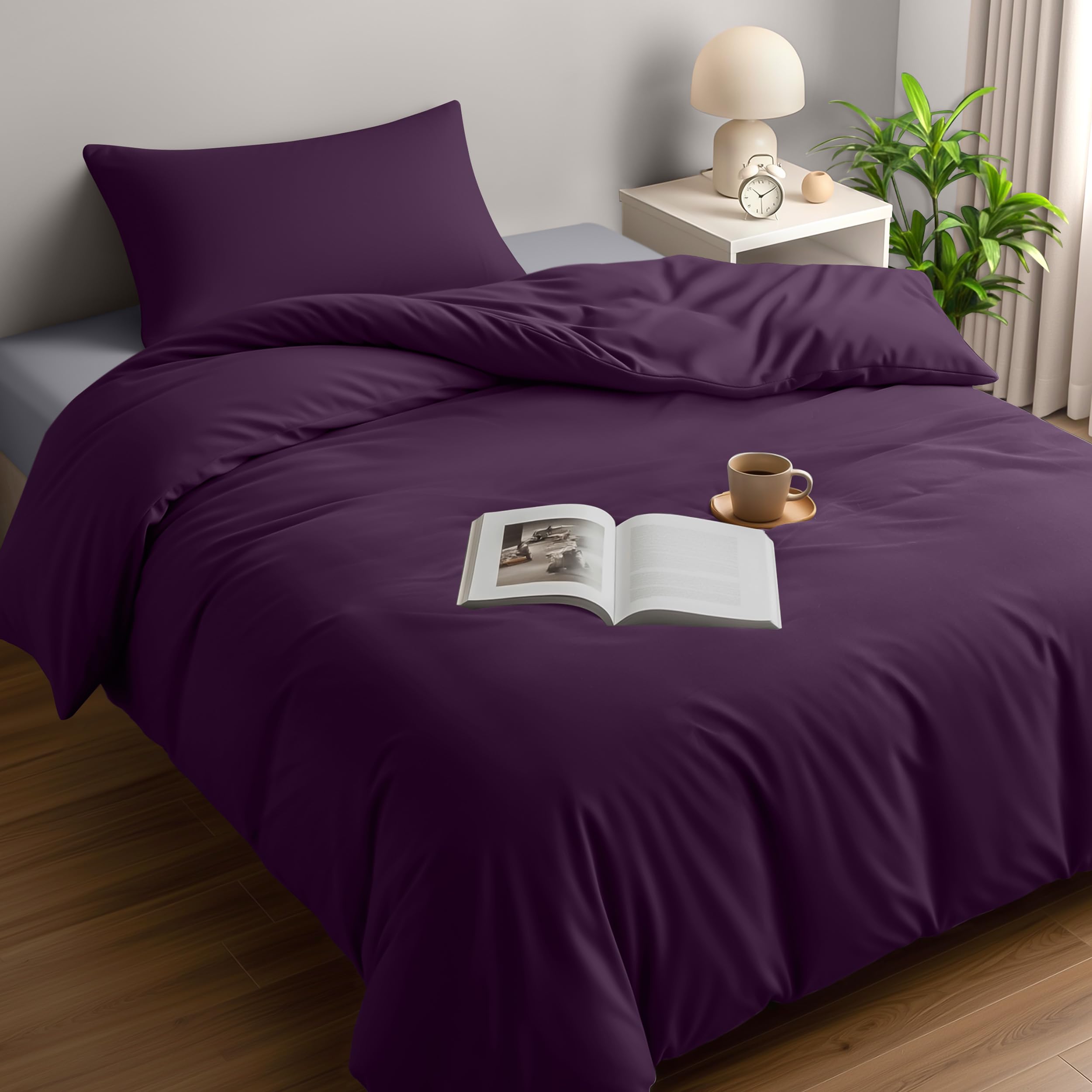Utopia Bedding Duvet Cover Double - Soft Microfibre Polyester - Bedding Quilt Cover Set, with Pillow cases (Grey) — view 51