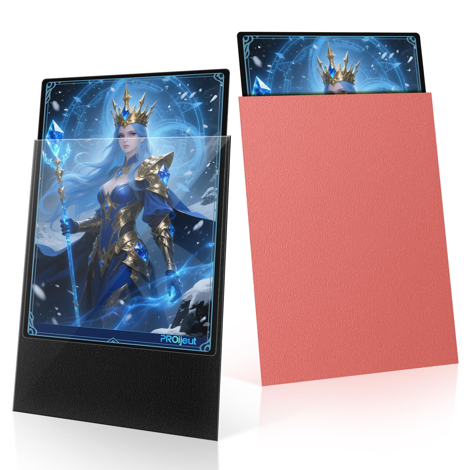 200 Pack Card Sleeves, Matte Dual Trading Card Sleeves with Opaque Back & Smooth Shuffle, Tear Resistant Card Protectors for MTG