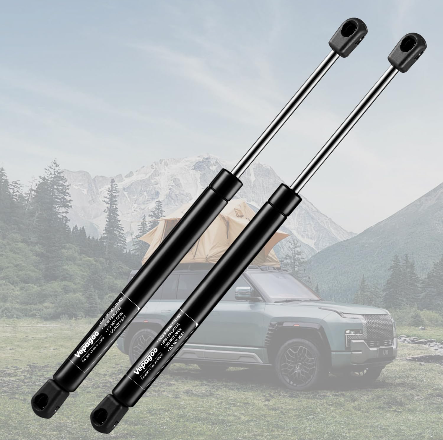 C16-09209 16 inch 38 Lbs/169 N Gas Struts Truck Cap Struts, 15.7 in Spring Camper Shell Shocks Leer are ATC Topper Rear Window Canopy Topper Replacement Parts, C1609209 Pack of 2 PCS