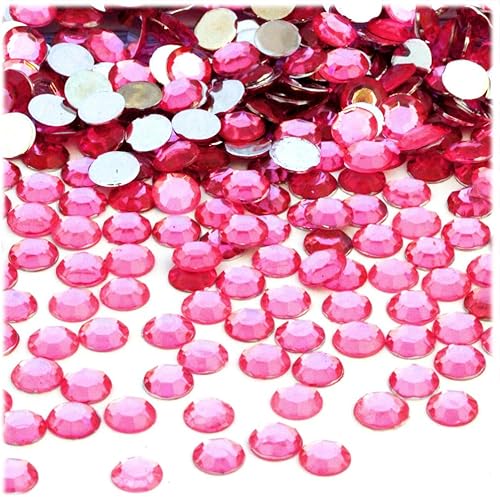 Miniatura 3 de The Crafts Outlet 1,000 diamantes de imitación redondos de 0.276 in - 34ss con parte trasera plana rojo rubí rojo