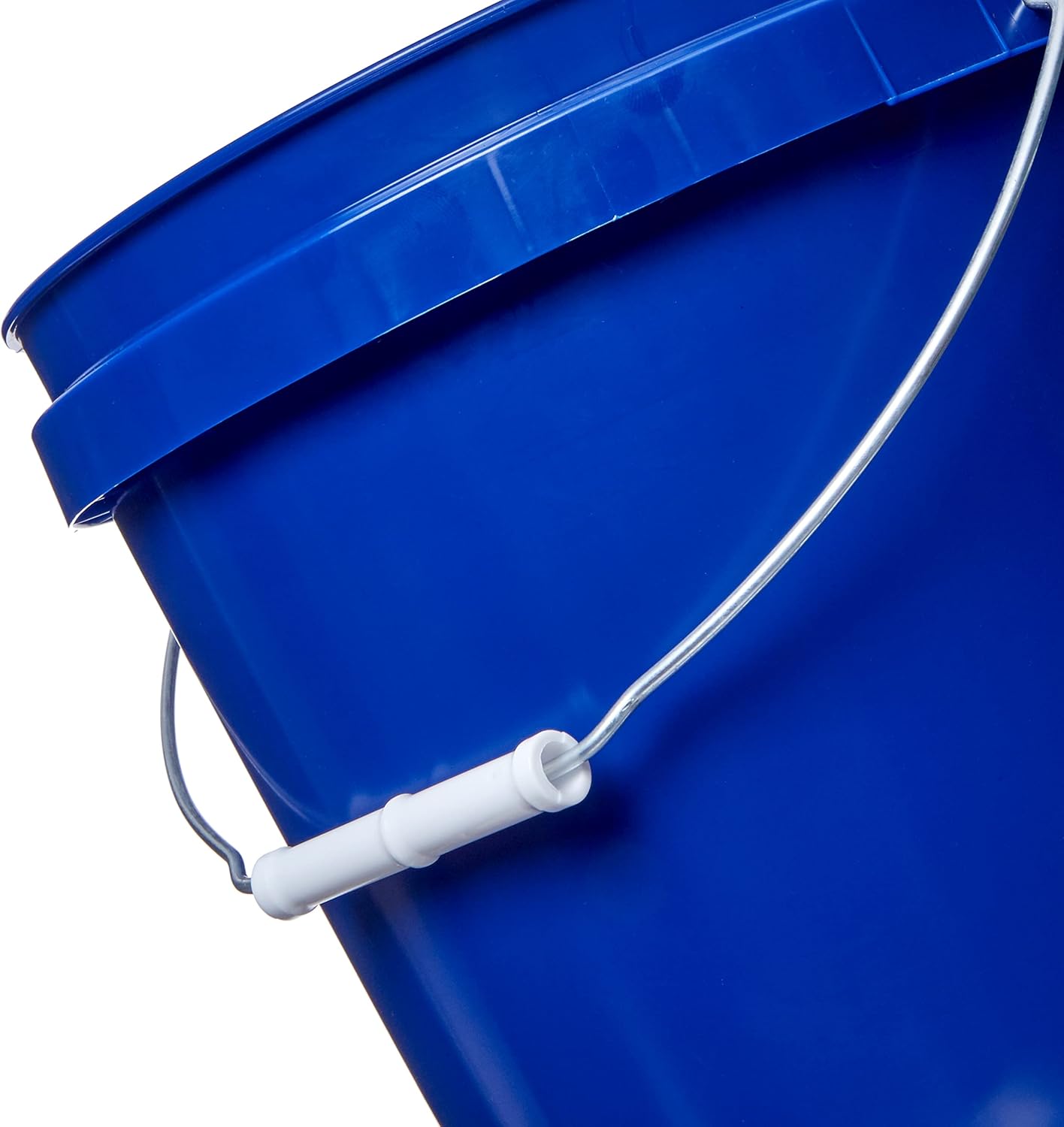 Consolidated Plastics 2 Gallon Food Grade Buckets, BPA Free Container Storage, Durable HDPE Pails, Made in USA (6 Pack, Blue) - NO LIDS