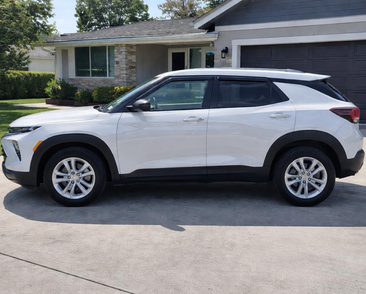 2021-2026 Tape-On Rain Guards for Chevrolet Chevy Trailblazer (Crossover) Side Window Visor Deflectors LS LT ACTIV RS Durable Tinted Shades 2022 2023 2024 2025