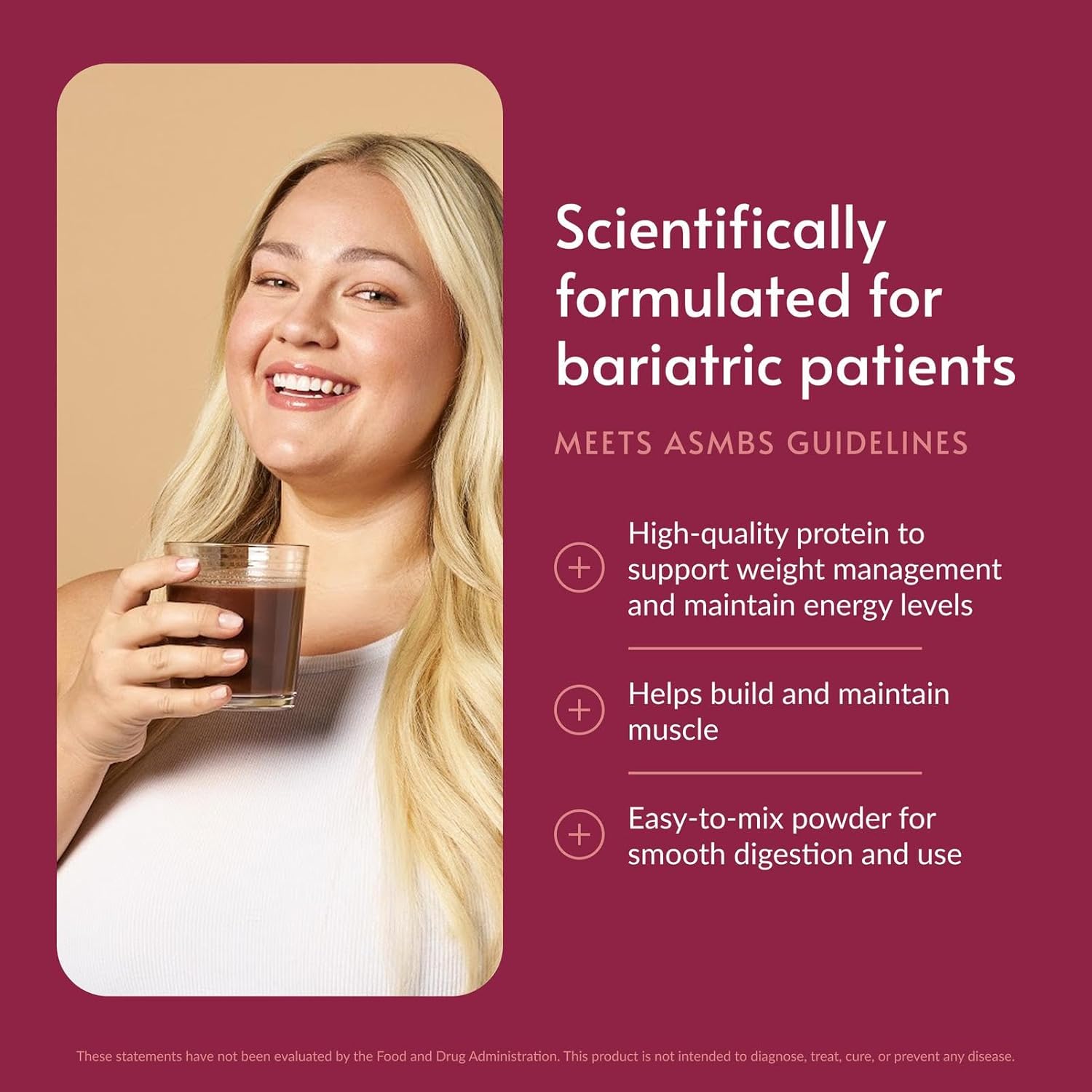 Bariatric Advantage High Protein Supplement Mix, 20 Grams Whey Protein Isolate Low Sugar with 100 Calories Per Serving - Chocolate, 14 Servings