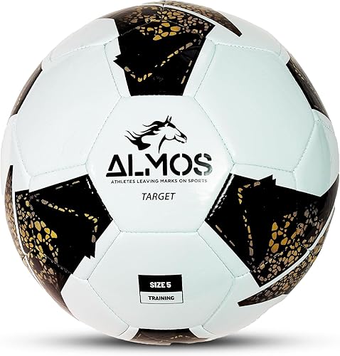 Almos Balón de fútbol Target  para partido de club, entrenamiento, rendimiento de partido, fútbol en interiores y exteriores, adecuado para césped y
