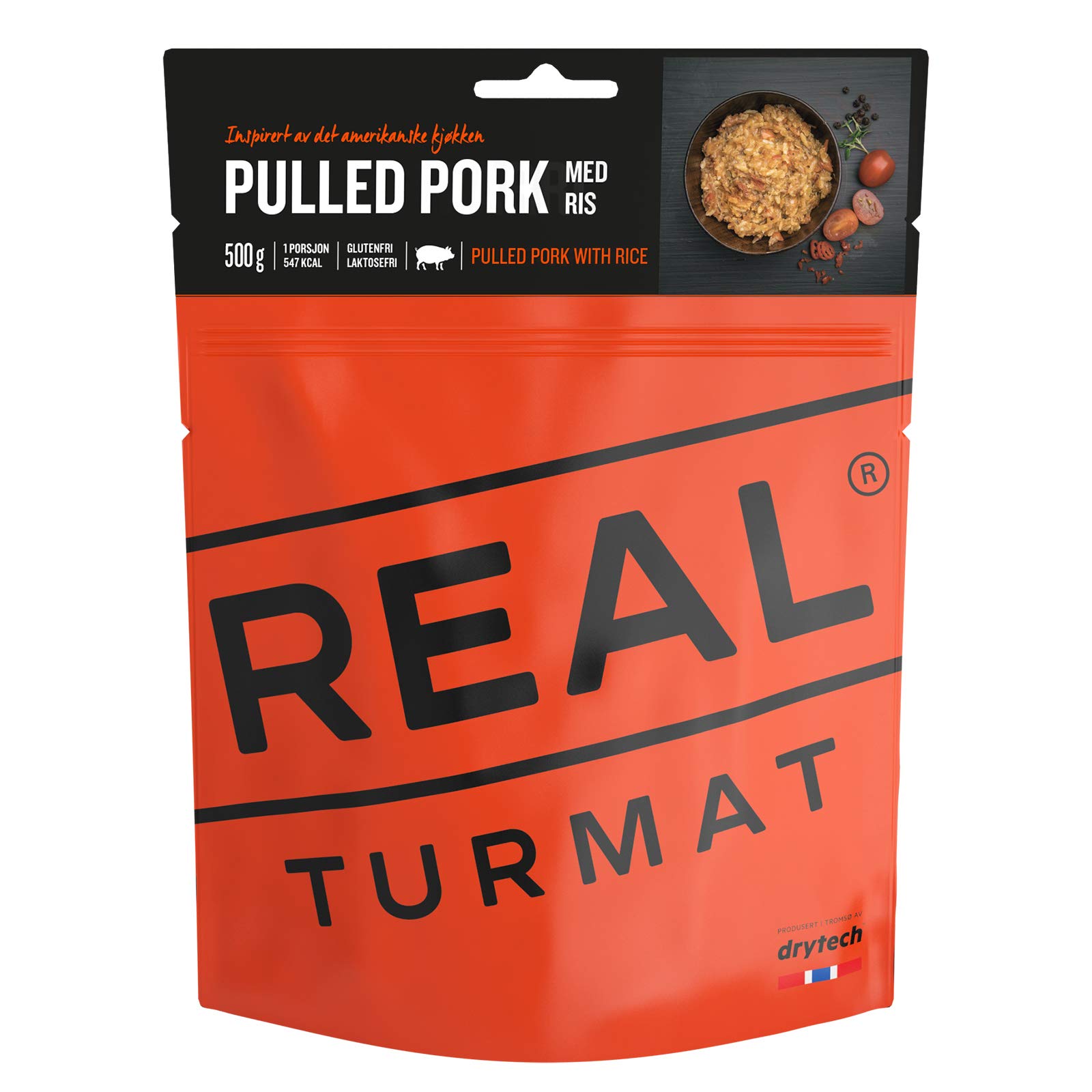 Real Turmat DryTech Outdoor Meal - Pulled Pork with Rice