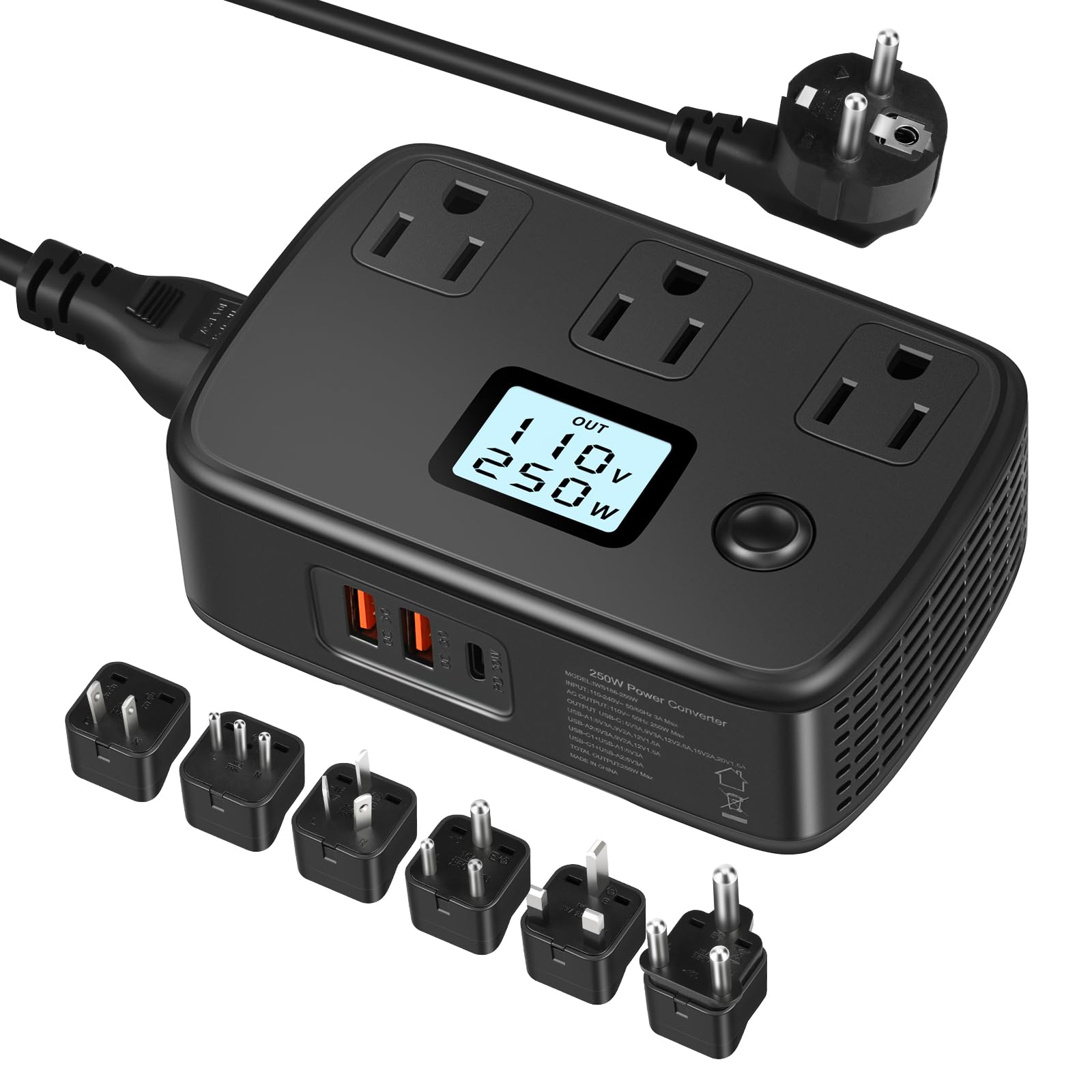 Amazon.co.jp: 正弦波変圧器 海外旅行用 PD30W USB充電器 海外
