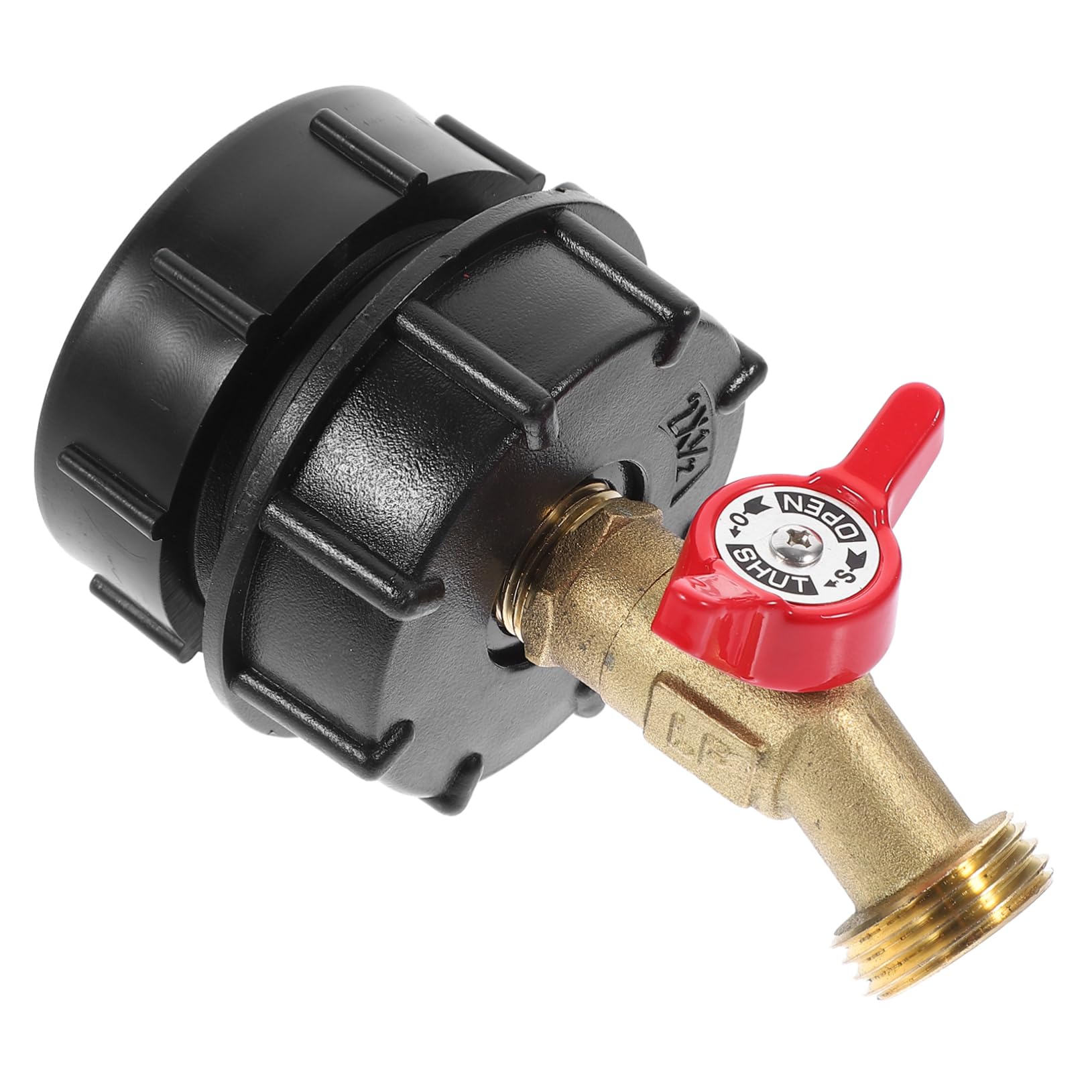 UPKOCH 4 Pièces Accessoires de connecteur de Godet Robinet fourre-Tout IBC Robinet de barils de Tonne Adaptateur de Tuyau d'eau fourre-Tout IBC raccords de barils IBC Ton cuivre