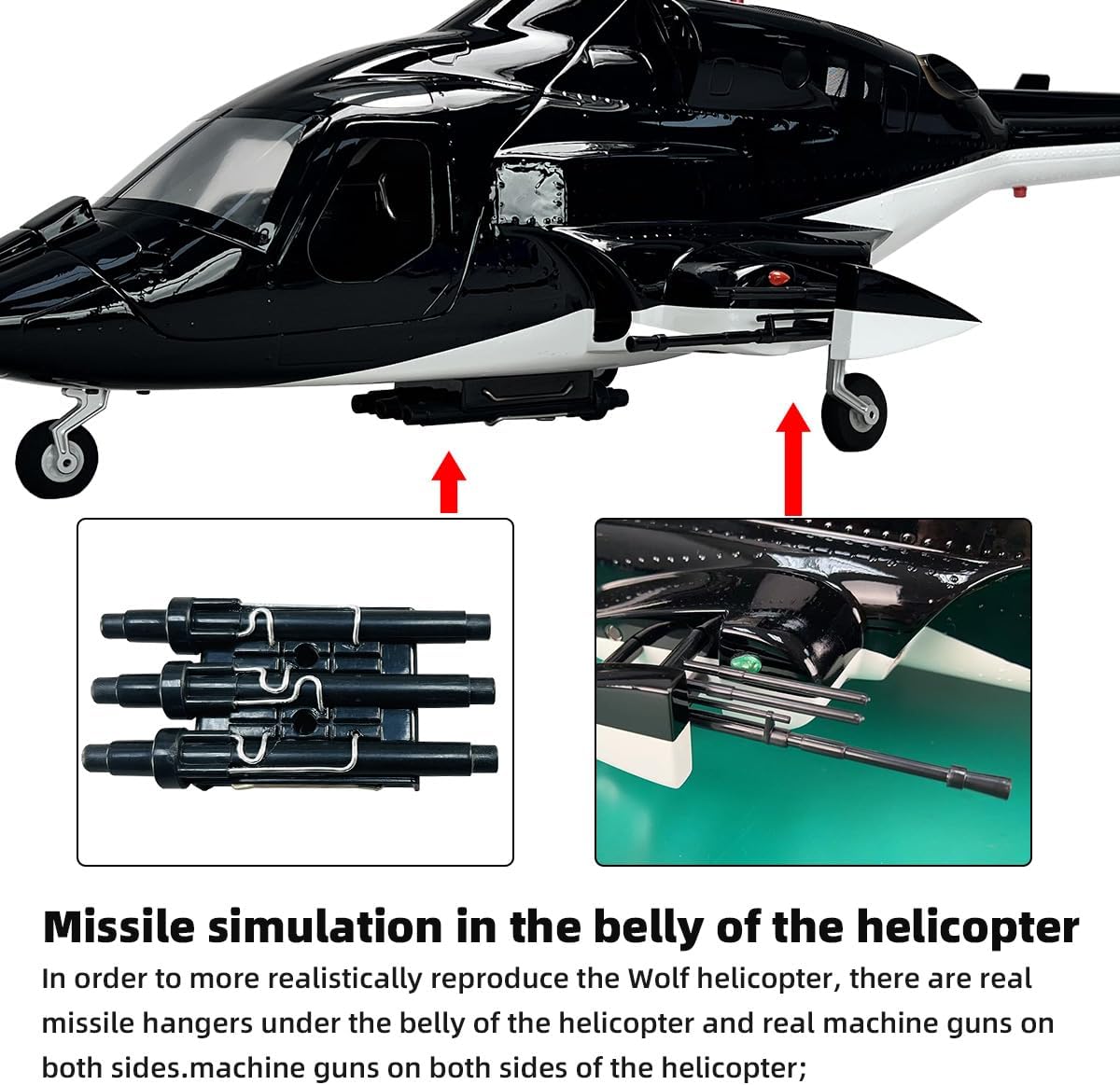 Roban 470 Size Airwolf RTF RC Helicopter Scale Aircraft Model