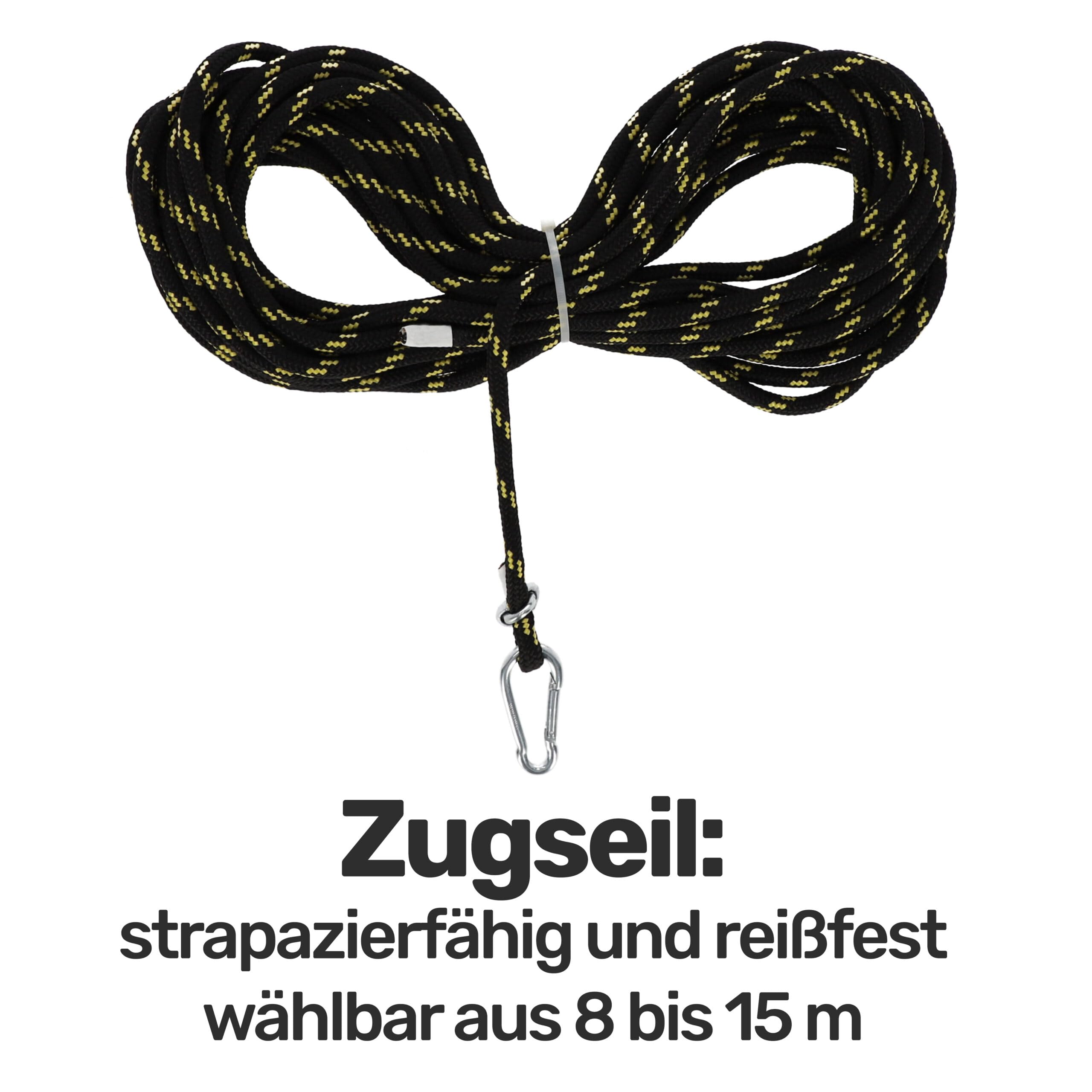Schornsteinbesen Federstahl | Zuggewicht 1,9kg | Besengröße 200mm | Zugseil Länge 8m | Reinigungsset für effiziente Schornsteinpflege