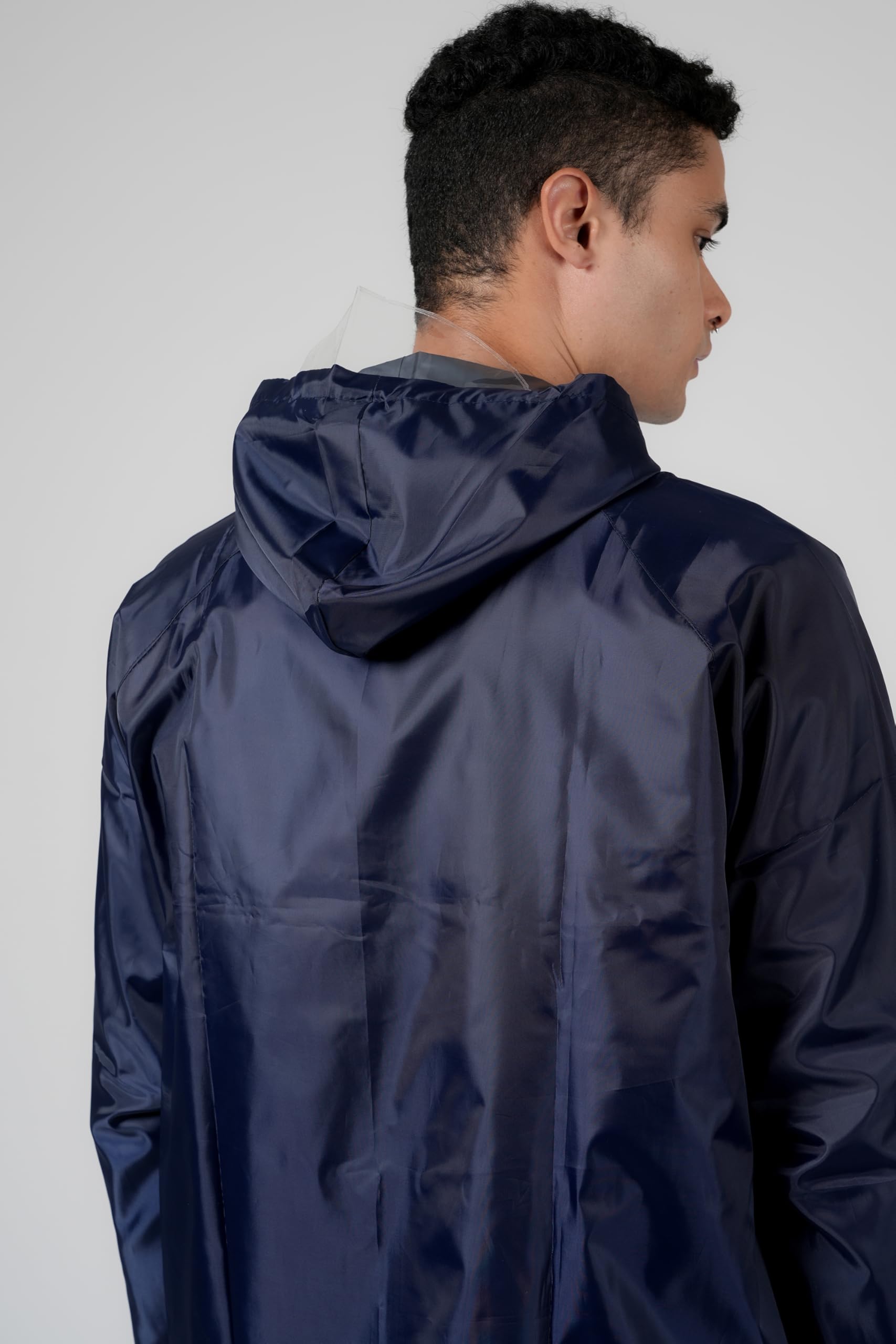 TAGAS Men's Raincoat ||Waterproof for Bike ||Reversible Double Layer with Hood || Set of Top and Bottom rain Wear (MRC-8006-BLUE-XL) 3